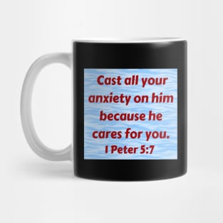 Bible Verse 1 Peter 5:7 Mug